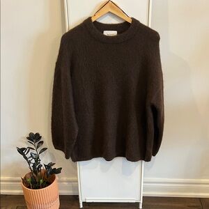 Dark Brown Mohair Blend Sweater